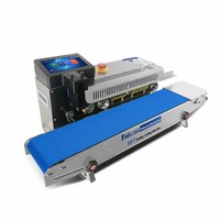Máquina de Sellado Continuo Willita con Temperatura y Velocidad del Transportador Ajustables para Película de Embalaje