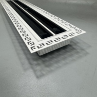 Diffuseur d'air linéaire en alliage d'aluminium blanc sur mesure, grille de ventilation encastrée et grille d'aération extérieure Craftsman pour climatisation