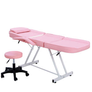 <b>Pink</b> Portable Spa Massage Leather Salon Furniture Eyelash Bed and <b>Chair</b> Facial Bed for Eyelash Extensions - Product Image 2