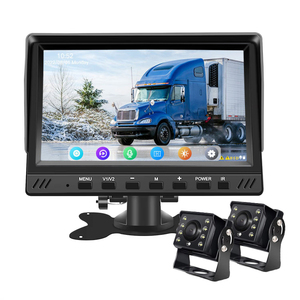 7 Zoll 2-Kanal DVR IP68 Rückfahr kamera 1080P AHD Park überwachungs system TF-Karten rekorder 2 PCS Fahr monitor für LKWs - Product Image 1