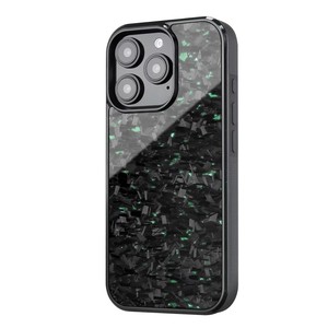 Funda de Lujo para 11-17 Pro Max, de Fibra de Carbono Azul, Roja y Morada, Brillante, Impermeable, con Carga Inalámbrica Magnética, Personalizada - Product Image 1
