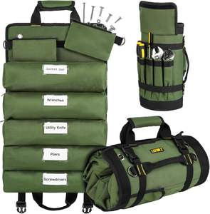 Free sample Tool Roll up Bag Wrench Roll Pouch Tool Organizer Bucket Wrap Roll Storage Case Hanging Tool Carrier - Product Image 1