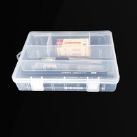 Étui à crayons transparent, boîte de rangement pour outils d'art, insert en plastique, boîte à papeterie multifonctionnelle simple pour les écoles et les bureaux