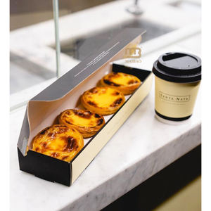 علب تغليف طعام للوجبات الجاهزة، علب تارت البيض البرتغالية بـ <span class=keywords><strong>2</strong></span> و<span class=keywords><strong>3</strong></span> و4 و6 أقسام، علب ورقية لتغليف تارت الجبن، علب صغيرة للكعك والحلويات - Product Image 5