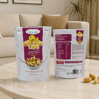 Sachet alimentaire vertical avec laminage, fond renforcé et graphismes de vente au détail pour pop-corn, chips, bretzels, craquelins et autres snacks
