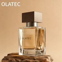 Botella de Perfume de Vidrio Personalizada con Tapa de Madera Disponible en 30ml, 50ml y 100ml para Fragancias, Ideal para Regalos