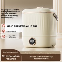 Mini Lave-linge sans fil domestique entièrement automatique pour sous-vêtements et chaussettes, idéal pour les voyages, les affaires et les dortoirs