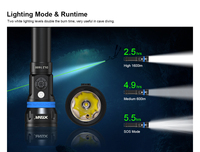 Xtar DL2 resistente al agua IPX8 1600 lúmenes puntero láser verde táctico interruptor de tipo magnético de alta potencia linterna de buceo subacuático