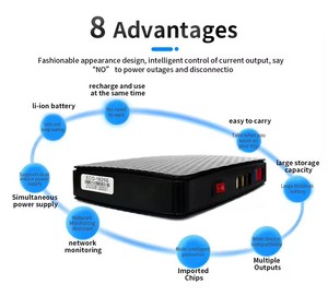 무선 라우터 9V 12V 에 대한 무정전 전원 공급 장치 제조업체 8800mah 10400mah 미니 <span class=keywords><strong>UPS</strong></span> - Product Image 6