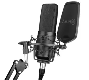BOYA BY-M1000 BY-M800专业电容麦克风，用于演播室音频直播歌唱录制广播
