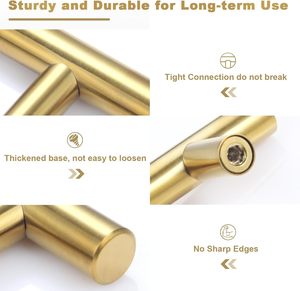 Hiện đại <span class=keywords><strong>Euro</strong></span> phong cách 160mm lỗ trung tâm thép không gỉ t Bar Tủ kéo tủ quần áo chải nhà bếp phòng ngủ phòng tắm ngăn kéo - Product Image 3