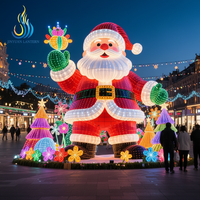 Große, maßgefertigte, wasserdichte Weihnachtsmann-Seidenlaterne für Stadtlaternenfeste und öffentliche Plätze