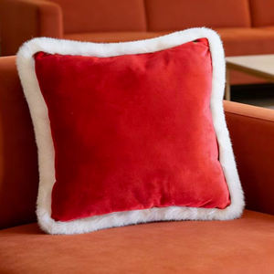 Kadife Dokuma Suni İpek Yumuşak Yastık Suni Kürk Kenarlı Çevre Dostu Masaj Yastığı Ev Otel Sırt Desteği Çıkarılabilir Yıkanabilir - Product Image 4