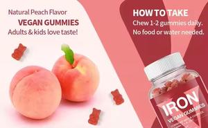 OEM Private Label Iron <strong>Gummies</strong> with <strong>Multivitamin</strong> Folate Zinc for <strong>Adults</strong> Kids Blood Builder Energy Support Not for Pregnant Women - Product Image 2