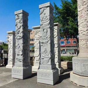 Decorazione del giardino esterno cinese scultura in pietra grande rilievo statua ornamentale pilastro diciotto arhat <span class=keywords><strong>colonna</strong></span> Design - Product Image 1
