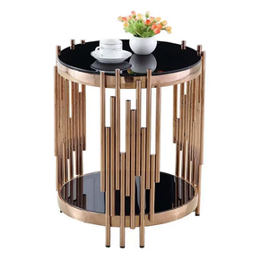 Hiện Đại Nhà Sang Trọng Biệt Thự Vàng Thép Không Gỉ Thủy Tinh Chất Lượng Cao Trọng Lượng Nhẹ Làm Tổ Bàn Cà Phê Cho Phòng Khách - Product Image 6