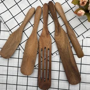 Ensemble de spatules en bois personnalisées pour la cuisine, ensemble de spatules en bois d'acacia naturel - Product Image 3