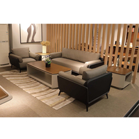 Mobilier de bureau minimaliste commercial contemporain luxueux canapé de bureau en cuir de luxe au design moderne