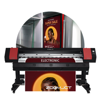 Zoomjet Format besar 6ft/8ft Eco Solvent Printer Inkjet dengan DX5/i3200/XP600 untuk LOGO luar ruangan & pencetakan Backlit