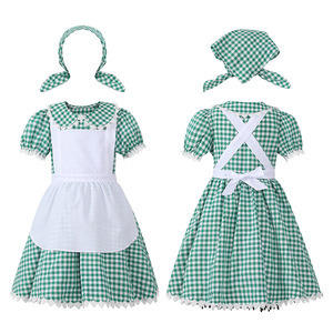 Disfraz <span class=keywords><strong>de</strong></span> Halloween para Adulto, Estilo Oktoberfest, Campesina, Princesa, Pionera, con Vestido a Cuadros, Delantal, Túnica y Capa, Inspirado <span class=keywords><strong>en</strong></span> Cine y Televisión - Product Image 6