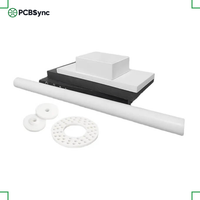 Module amplificateur de puissance 2L PTFE FR4+PTFE hybride RF, plaqué or dur, 0,381 mm, cuivre 2
