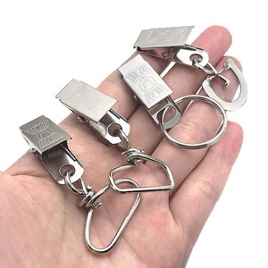 Accessoires pour lanières : Mousqueton <span class=keywords><strong>métallique</strong></span>, Clip Bulldog, Clip crocodile pour <span class=keywords><strong>fixation</strong></span> <span class=keywords><strong>de</strong></span> badge d'identification sur lanière - Product Image 1