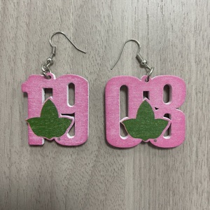 <span class=keywords><strong>Orecchini</strong></span> in Legno <span class=keywords><strong>Personalizzabili</strong></span> Scontati, Rosa e Verde, con Charm Tagliato al Laser, Lettere Personalizzate, alla Moda, Glamour e di Tendenza - Product Image 4