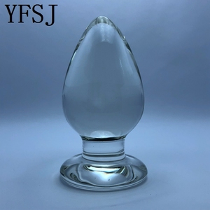 Dildo en verre lisse pour hommes/femmes, masseur de <span class=keywords><strong>la</strong></span> <span class=keywords><strong>prostate</strong></span>, point G, jouet sexuel anal - Product Image 3