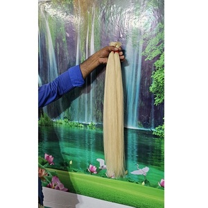 ผมตรงสีบลอนด์อินเดีย เนื้อสัมผัสเรียบลื่นดุจแพรไหม พร้อมความเงางามเป็นธรรมชาติ สำหรับการจัดแต่งทรงผมที่ลงตัวและติดทนนาน - Product Image 5