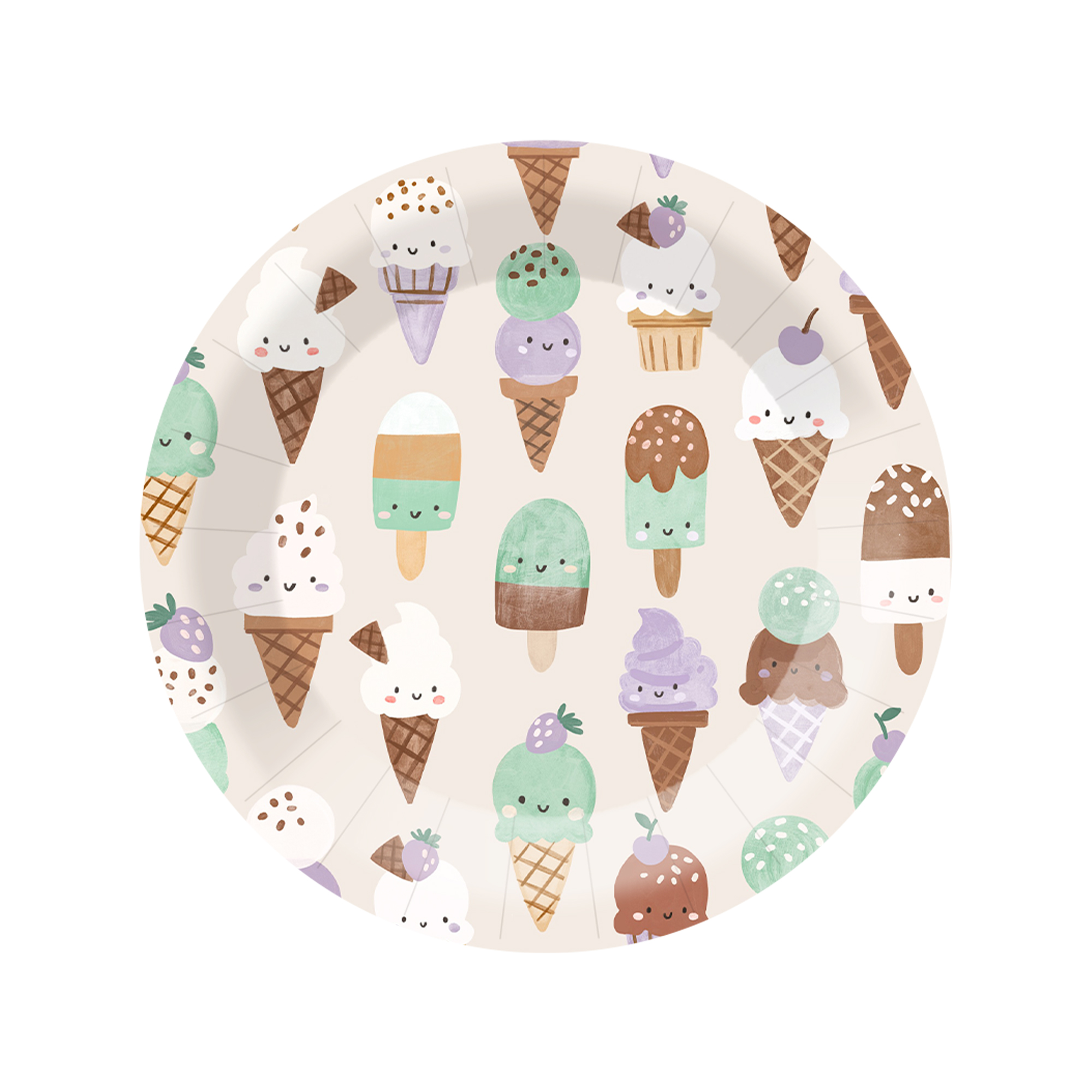 Plato de papel de 9 pulgadas * 8 unidades