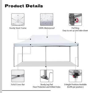 Tente de gazebo à cadre en aluminium robuste, résistante aux intempéries, ignifuge, résistante aux UV, couleur personnalisée, pour la publicité en extérieur - Product Image 5