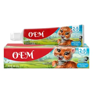 歯のエナメルフッ化物歯磨き粉フルーツフレーバー卸売歯磨き粉を保護する2〜5歳の子供のための歯磨き粉