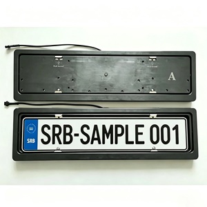 Support de <span class=keywords><strong>plaque</strong></span> <span class=keywords><strong>d</strong></span>'<span class=keywords><strong>immatriculation</strong></span> de voiture en métal, support de <span class=keywords><strong>plaque</strong></span> <span class=keywords><strong>d</strong></span>'<span class=keywords><strong>immatriculation</strong></span> européen à télécommande, adapté aux voitures espagnoles - Product Image 1