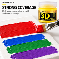 Peinture acrylique 3D 50 ml, imperméable, inaltérable, lisse et ductile, pour débutants, étudiants, artistes amateurs et artisans