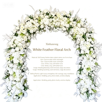 Fleurs artificielles en soie pour mariage, Noël, Pâques, Halloween et fête des mères, arche circulaire décorative pour porte - taille personnalisable