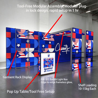 Desain Stan Pameran Modular Aluminium 10x20ft dengan Kain Tension Beriluminasi untuk Pameran Dagang