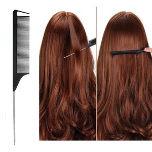 Peine de acero de cola larga resistente a altas temperaturas, peine de peluquería puntiagudo con 3 trajes de distribución transfronteriza - Product Image 3