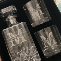 Verres à whisky Scoth personnalisés gravé au laser cristal bar de montagne verrerie bouteille de whisky ensemble de verres pour hommes cadeaux d'anniversaire