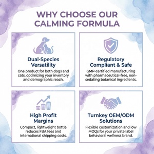 Capsules calmantes pour animaux de compagnie OEM pour chiens et chats, complément anti-anxiété, soutien contre le stress, formule vétérinaire à étiquette privée - Product Image 2