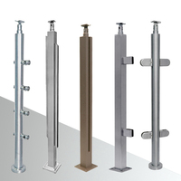 Poteau de balustrade de balcon, de terrasse et d'escalier en acier inoxydable 304 316 de qualité supérieure avec type de montage