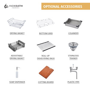 Évier de cuisine en acier inoxydable 304 de haute qualité, fait main, à cuve unique, style encastré, design <span class=keywords><strong>double</strong></span> cuve - Product Image 6