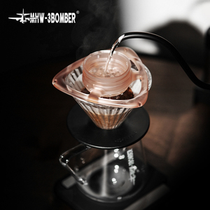 MHW-3BOMBER professionale tazza filtro mano caffè vetro per gocciolatore uniforme Shunt per caffè <span class=keywords><strong>Espresso</strong></span> forniture - Product Image 5