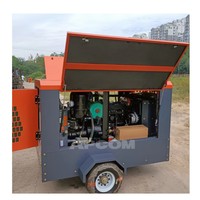 Compresseur d'air portatif de moteur diesel de vis 37kw 50hp 7bar 185 Cfm APCOM diesel minier pour le compresseur d'air