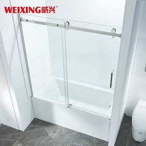 Puerta <span class=keywords><strong>de</strong></span> ducha <span class=keywords><strong>de</strong></span> <span class=keywords><strong>bañera</strong></span> <span class=keywords><strong>de</strong></span> acero inoxidable <span class=keywords><strong>de</strong></span> vidrio templado OEM ODM Pantalla <span class=keywords><strong>de</strong></span> ducha deslizante individual sin marco - Product Image 2