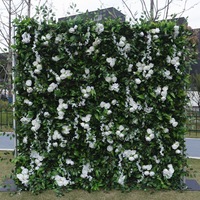 Mur végétal en tissu 5D, mur végétal simulé, fond de mur végétal, décoration intérieure, mur de fleurs, fleurs artificielles