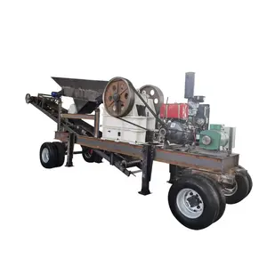 50-60 t/h Công suất sông đá quặng Vàng đá di động kết hợp máy nghiền hàm Máy Nghiền và máy nghiền búa động cơ diesel phiên bản