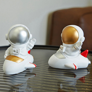 Cute Astronaut Figurines Set Multi Piece Synthetic Resin Modern Home Decor Living Room Desktop Accessories - Product Image 4