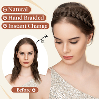 SARLA Bande élastique tressée faite à la main hautement réglable en fibre synthétique résistante à la chaleur pour tresses de cheveux, 18 couleurs
