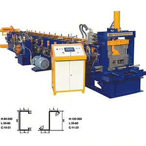 Machine de fabrication à froid de treillis de toiture en métal CZ Machine de fabrication de Purlin C Z machine de cadre utilisée à vendre