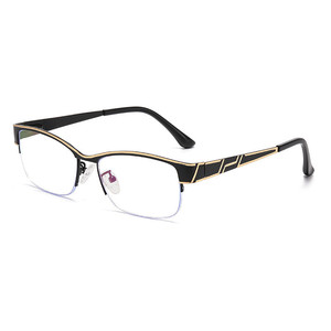 2025 Simple medio marco <span class=keywords><strong>arte</strong></span> decorativo gafas ópticas marcos de Metal cuadrados ordenador CAMBIO DE Color Anti luz azul gafas - Product Image 3